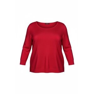 Lane Bryant Red Metallic Knit Scoop Neck 3/4 Sleeve Sweater Top 18/20 NWT